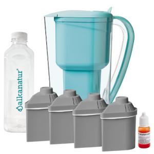 Pack Alcalinidade com 4 filtros com Zeolita Clinoptilolita (kit jarra + 3 filtros adicionais para 1600 litros)