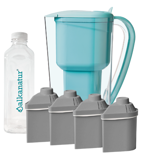 Pack Alcalinidade com 4 filtros com Zeolita Clinoptilolita (kit jarra + 3 filtros adicionais para 1600 litros)