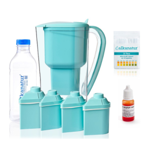 Pack Alcalinidade com 4 filtros de Baixa Emissão para águas duras (kit jarra + 3 filtros adicionais para 1600 litros)