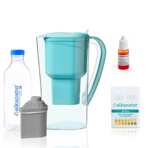 Jarra Alkanatur Drops com 1 filtro para 400 litros com Zeolita Clinoptilolita