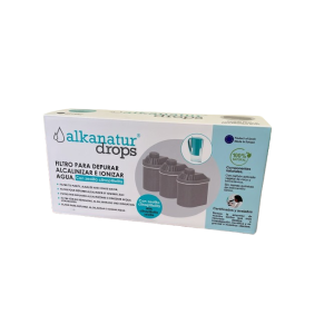 PACK DE 3 FILTROS ALKANATUR DROPS COM ZEOLITA CLINOPTLOLITA (duração 1200 litros)